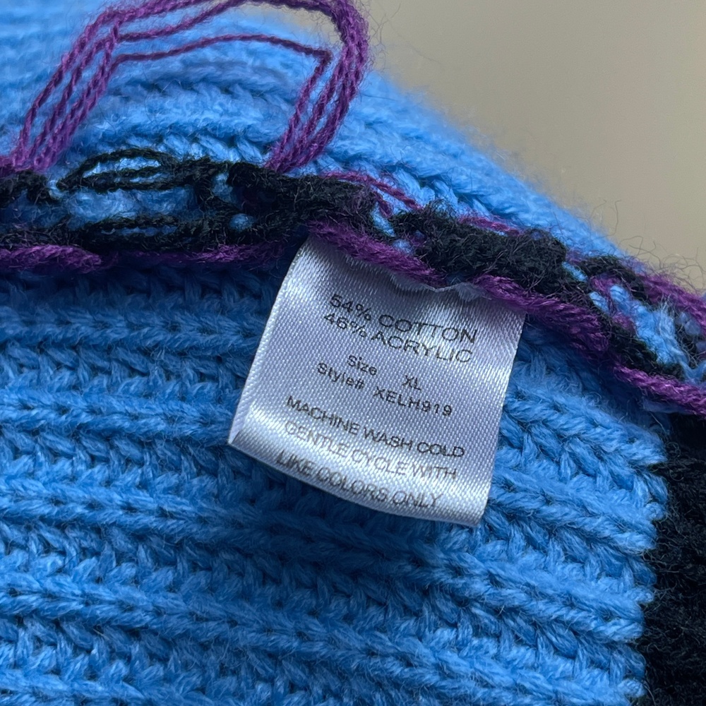 Woven Heart Colorful Colorblock Striped Open Cardigan XL - Picture 4 of 4